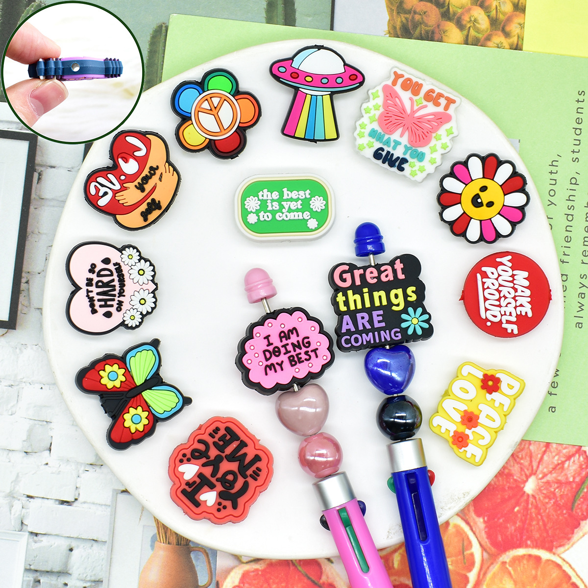 Wholesale Cartoon soft rubber beads
