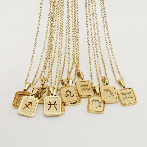Wholesale Fashion Constellation Titanium Steel Necklace 1 Piece