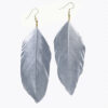 Wholesale Hand-painted silver and gold feather earrings