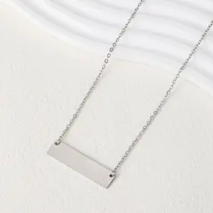 One-word Necklace Silver (Chain Length 45+5cm)