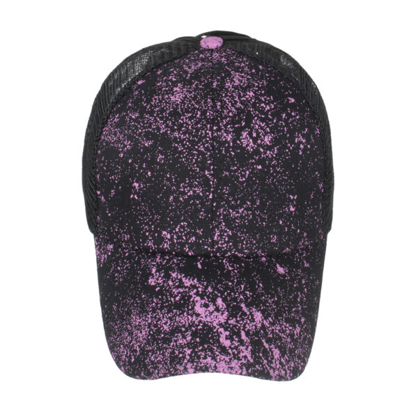 Wholesale Spring and summer new black purple star cross elastic net horsetail baseball cap cap sun hat sunshade B799