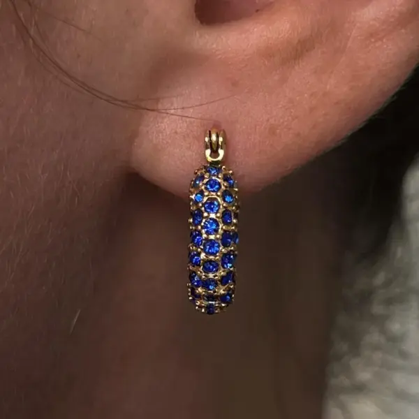 Wholesale 1 Pair Modern Style U Shape Plating Inlay 304 Stainless Steel Titanium Steel Zircon PVD Coated Earrings