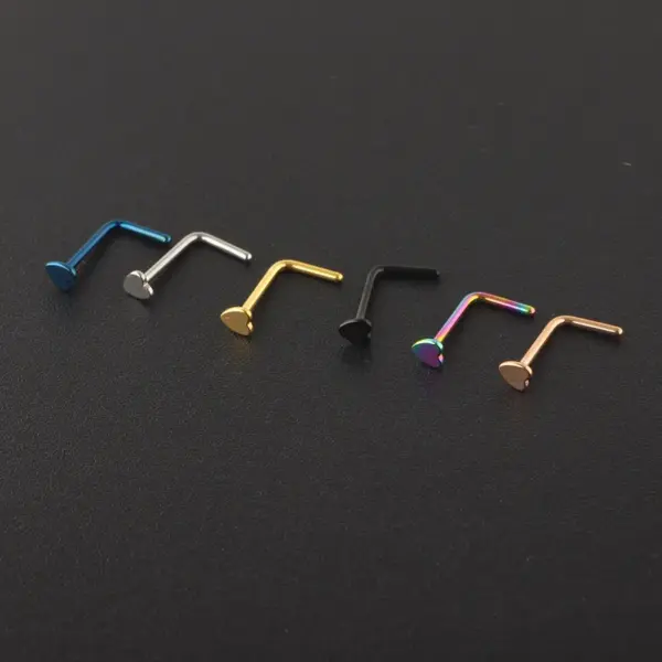 Simple Style Heart Shape Stainless Steel Nose Studs 1 Piece Nose Pin