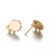 PVD Coated 18K Gold Real Gold Plated Hedgehog 304 Stainless Steel Fashion Waterproof Non Tarnish Ear Studs