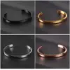 Wholesale 6mm Stainless Steel C Bracelet Titanium Steel Opening Adjustable Bracelet