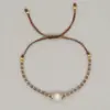 Casual Simple Style Round Artificial Crystal Freshwater Pearl Beaded awstring Braid Bracelets