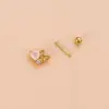 oly-5d460e16daf9eef1e721f31db1a259e8 Wholesale 1 Piece 316L Stainless Steel Copper Zircon Ear Cartilage Rings & Studs Heart Shape Bow Knot Waterproof Non Tarnish Surgical Steel
