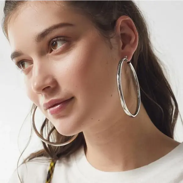 1 Pair Simple Style Solid Color 304 Stainless Steel Gold Plated Stainless Steel Earrings