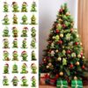 oly-5d4bfb0dff4f2c33e43a131154ba5a11 Wholesale Christmas Decoration Grinch Green Elf Christmas Tree Pendant Home Decoration Acrylic Flat Hanging Sign