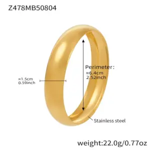 Z478-gold Glossy Bracelet Width 15mm