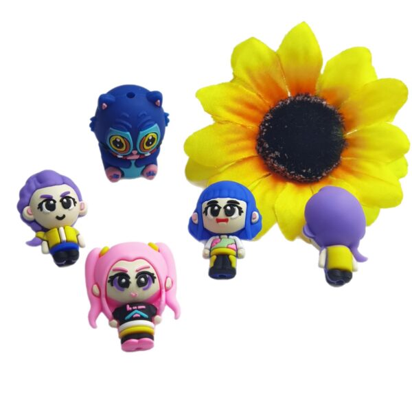 Wholesale Cute 3D silicone cartoon Focal Beads