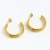 Wholesale 1 Pair Vacation Beach Geometric Plating 304 Stainless Steel 18K Gold Plated Earrings