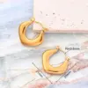 Wholesale 1 Pair/Package IG Style Casual Simple Style Geometric Simple Solid Color Irregular Polishing Plating 304 Stainless Steel 18K Gold Plated Earrings