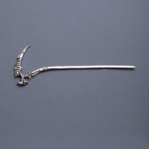 F714 ancient silver vulture skeleton hairpin
