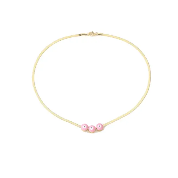 Wholesale Novelty Geometric Eye Stainless Steel Necklace