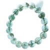 Wholesale Natural Green Ghost Bracelets, Buddhist Beads for Men and Women, Gypsophila Round Beads, Crystal Jewelry for Friends