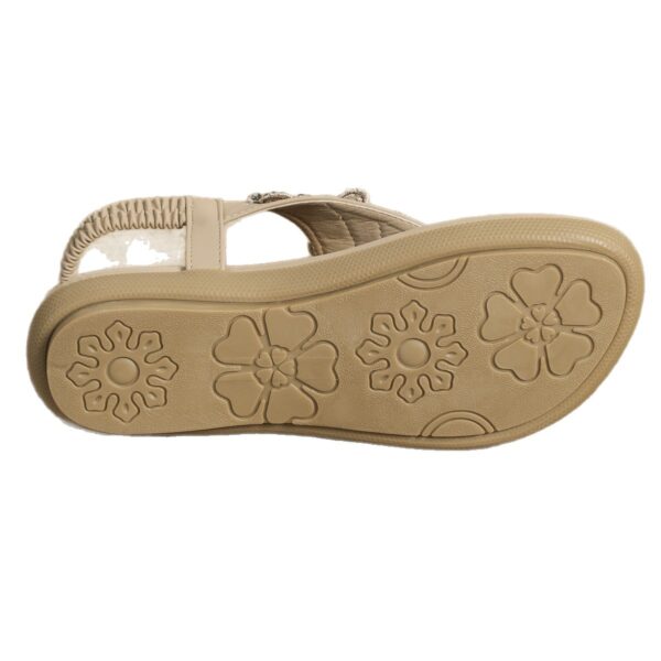 Wholesale Women's Flat Sandals, Bohemian Style Flip-Flops, Cross-Border Large Size Rhinestone Handmade Shoes Manufacturer Wholesale Breathable