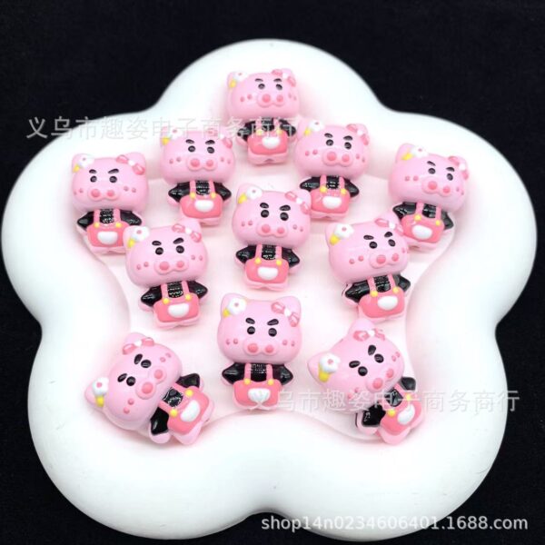 Wholesale Pink pig beaded bracelet