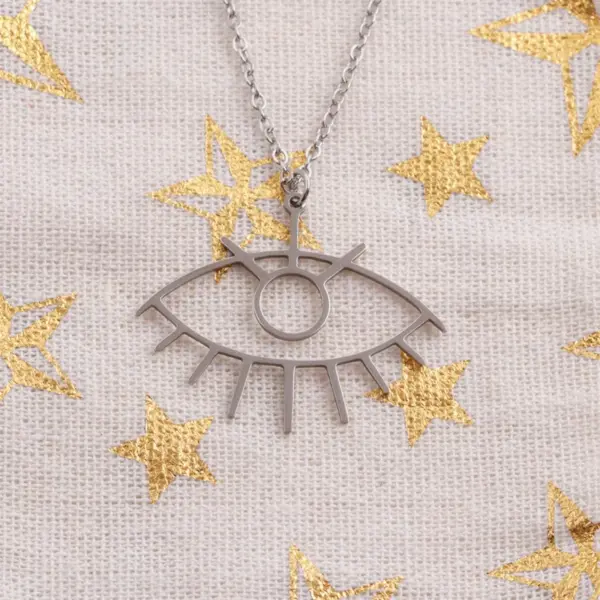 Wholesale Jewelry Fashion Devil'S Eye Stainless Steel Necklace
