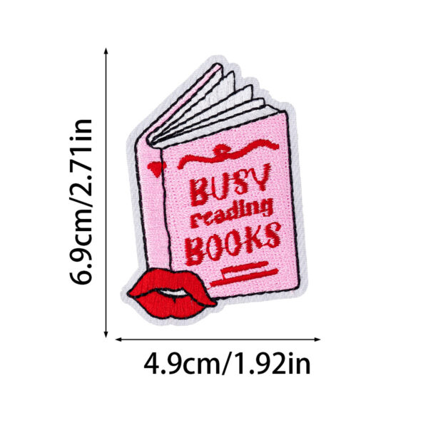 Wholesale Cute fabric patches with a reading theme
