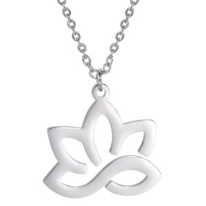 Steel color hollow simple lotus
