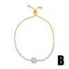 Wholesale Copper Inlaid Zircon Star Artificial Gemstones Copper Bracelets