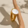 Wholesale PVD Coated 14K Gold Real Gold Plated Round Moon Butterfly 304 Stainless Steel Modern Style Waterproof Non Tarnish Rings