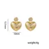 1 Piece Elegant Cute Streetwear Four Leaf Clover Bear Floral Asymmetrical Copper Zircon 18K Gold Plated Ear Studs