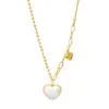 Wholesale Jewelry Fashion Heart Shape 304 Stainless Steel Artificial Pearls 18K Gold Plated Inlay Stainless Steel Jewelry Sets