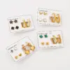 Wholesale 1 Set Casual Elegant Heart Shape Flower Butterfly 304 Stainless Steel Drop Earrings Ear Studs