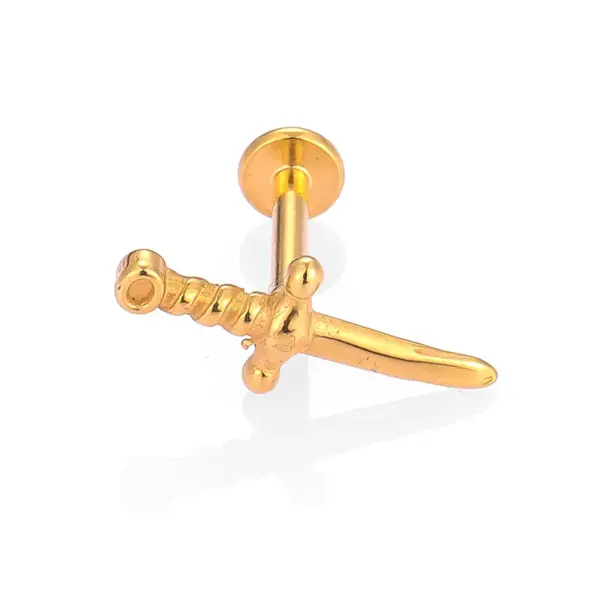 Wholesale 1 Piece Lip Rings Casual Sexy Simple Style Spider Dragonfly Butterfly 316L Stainless Steel Waterproof Non Tarnish Surgical Steel Zircon Ion Plating (IP) 18K Gold Plated Lip Rings Ear Cartilage Rings & Studs Nose Rings & Studs