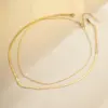 Wholesale Jewelry Modern Style Simple Style Classic Style Geometric Solid Color Titanium Steel Plating Double Layer Necklaces Necklace