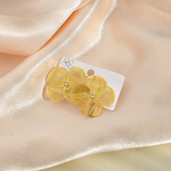 Wholesale Electroplating 18K Gold Plated Flower 304 Stainless Steel Casual Vintage Style Vacation Ear Studs