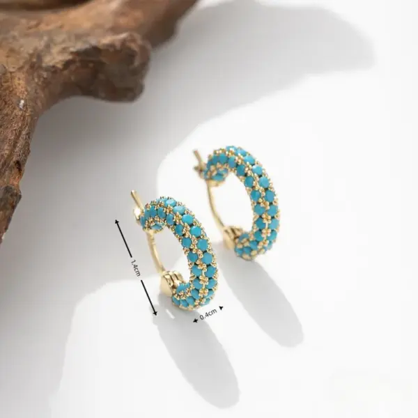 Wholesale 1 Pair Classic Style Circle Plating Inlay Copper Zircon Gold Plated Earrings