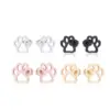 PVD Coated 18K Gold Real Gold Plated Paw Print 304 Stainless Steel Fashion Waterproof Non Tarnish Ear Studs