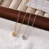 Wholesale Ion Plating (IP) 16K Gold Real Gold Plated Heart Shape 304 Stainless Steel Cute Hip-Hop Waterproof Non Tarnish 304 Stainless Steel Pendant Necklace