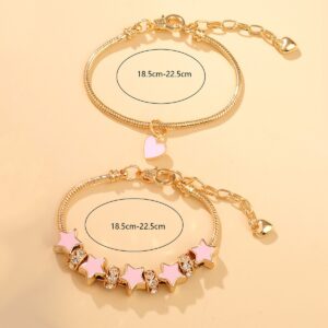 Diy pink star bracelet