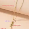 Wholesale PVD Coated Real Gold Plated 18K Gold Rose 304 Stainless Steel Elegant Waterproof Non Tarnish 304 Stainless Steel Pendant Necklace