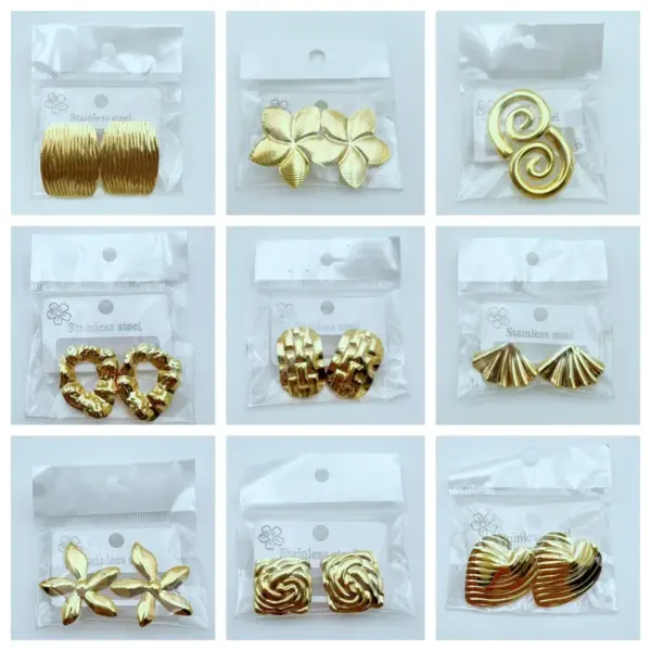 Wholesale Lomi Stylish Oil Pressed Stainless Steel Starfish Earrings Personality Exaggerated Design Vintage Fashion