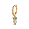 Wholesale Fashion Animal Wings Copper Inlaid Zircon Drop Earrings 1 Piece