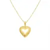 PVD Coated Real Gold Plated 18K Gold Heart 304 Stainless Steel French Style Waterproof Non Tarnish 304 Stainless Steel Pendant Necklace