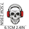 oly-5dd59540ddbd289b4e15f9b640049fd7 Wholesale Xiao Tian Music Skull Embroidered Cloth Sticker et Clothes Decoration Guitar Notes Patch Sticker Mouth Embroidered Zhang Zi