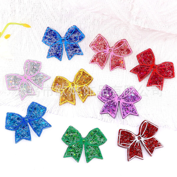 Wholesale Cross-border new loose powder cartoon bow bag accessories acrylic cute DIY patch accessories