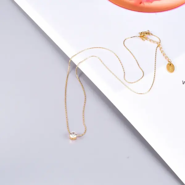 Wholesale PVD Coated Real Gold Plated 18K Gold Rose Gold Plated Heart 304 Stainless Steel Titanium Steel Cute Luxurious Wedding Waterproof Non Tarnish 304 Stainless Steel Titanium Steel Lobster Trigger Clasp Closure Necklace