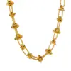 Wholesale Jewelry Fashion Solid Color 304 Stainless Steel 18K Gold Plated Plating Stainless Steel Jewelry Sets