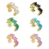 Wholesale Fashion Geometric Copper Ear Clips Inlay Zircon Copper Earrings 1 Piece