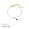 PVD Coated Real Gold Plated 18K Gold Flower 304 Stainless Steel Elegant Simple Style Waterproof Non Tarnish Bracelets Necklace