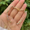 Wholesale Jewelry Classic Style Round Copper Zircon 18K Gold Plated Inlay Bracelets
