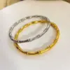 Wholesale Chinoiserie Casual Bamboo Solid Color Titanium Steel Plating Bangle