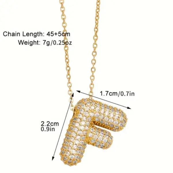 Wholesale Copper 18K Gold Plated Hip-Hop Simple Style Classic Style Polishing Inlay Letter Zircon Pendant Necklace